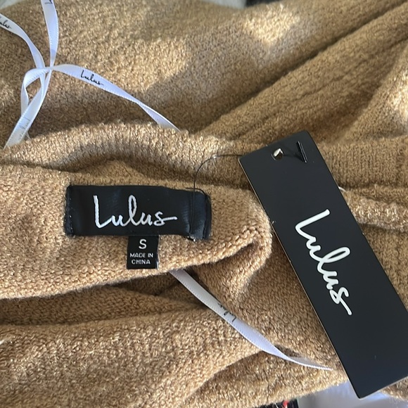 LULU’S | The Way I Feel Tan Cutout Midi Sweater Dress - Picture 5 of 9